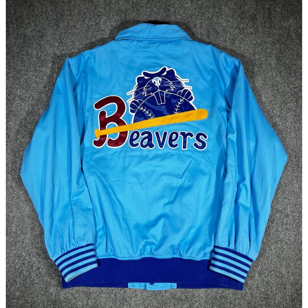 Vintage 90s Stall & Dean Seattle Beavers Coach Jacket 2XL Blue Jacket Throwback